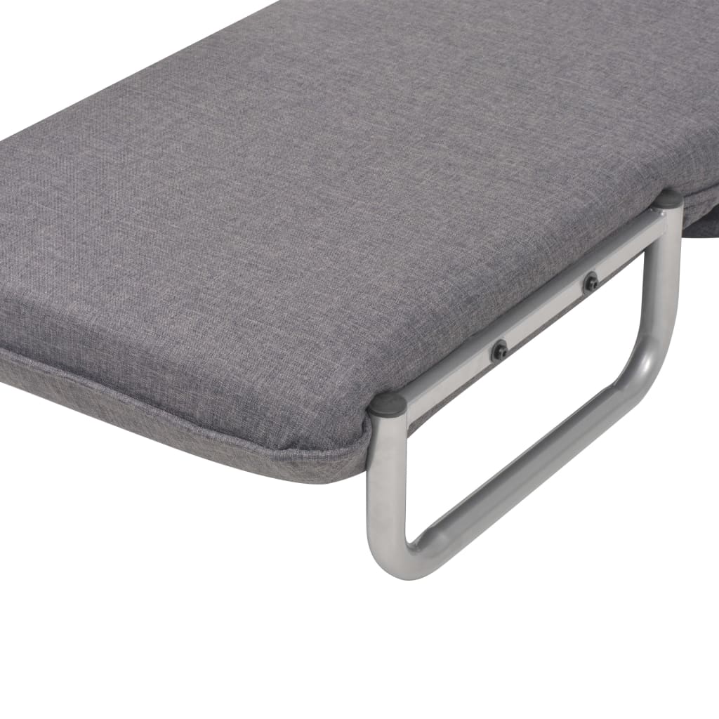 Fauteuil pivotant et canapé-lit gris foncé tissu - XIOS