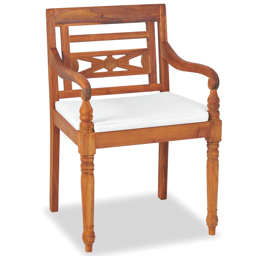 Salon de jardin avec coussins 4 pcs bois de teck solide - XIOS