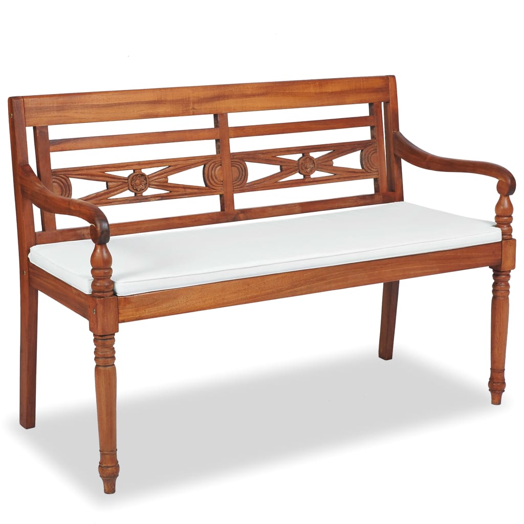 Salon de jardin avec coussins 4 pcs bois de teck solide - XIOS