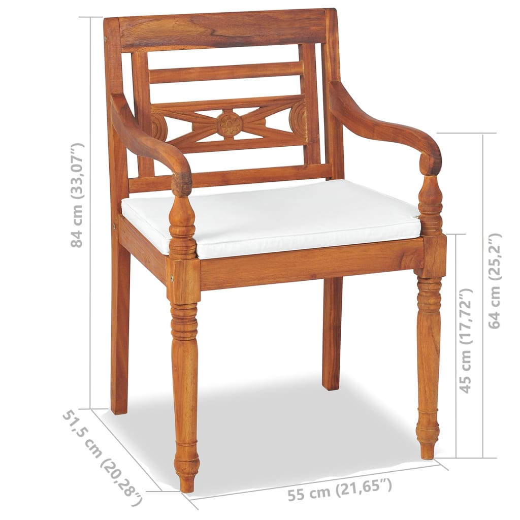 Salon de jardin avec coussins 4 pcs bois de teck solide - XIOS