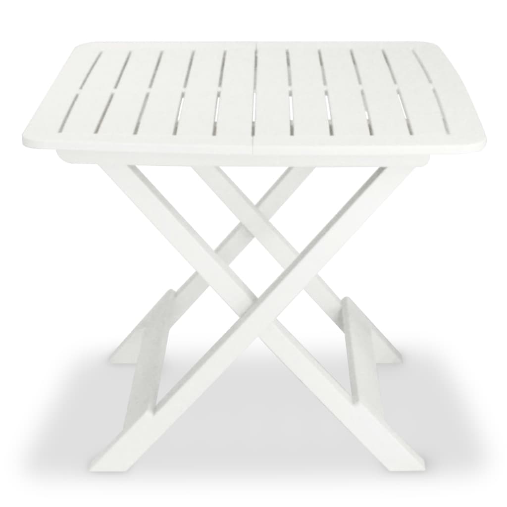 Ensemble de bistro pliable 3 pcs Plastique Blanc - XIOS