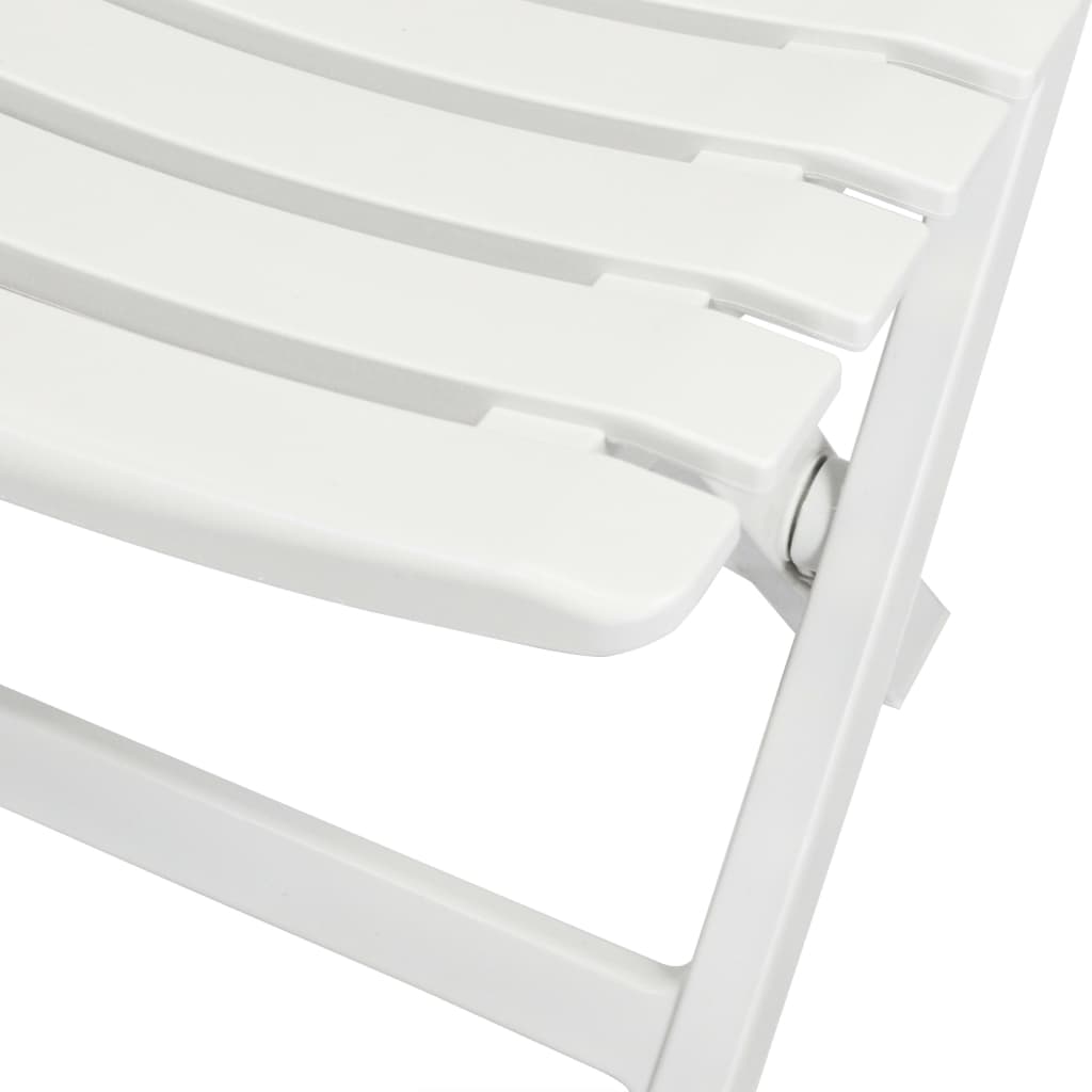 Ensemble de bistro pliable 3 pcs Plastique Blanc - XIOS