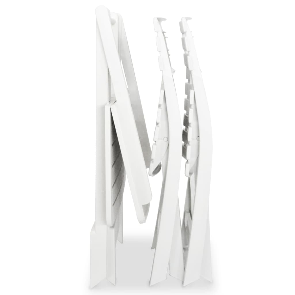 Ensemble de bistro pliable 3 pcs Plastique Blanc - XIOS
