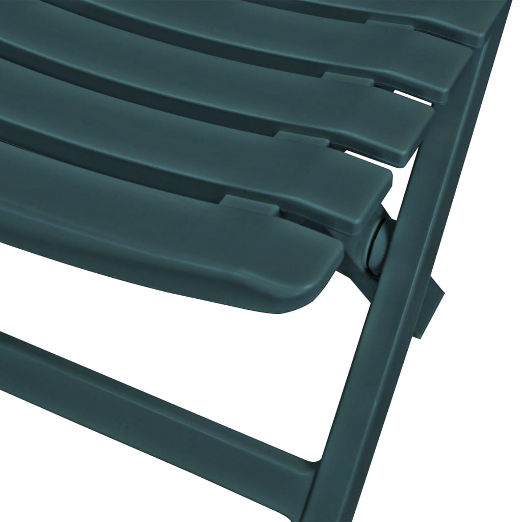 Ensemble de bistro pliable 3 pcs Plastique Vert - XIOS