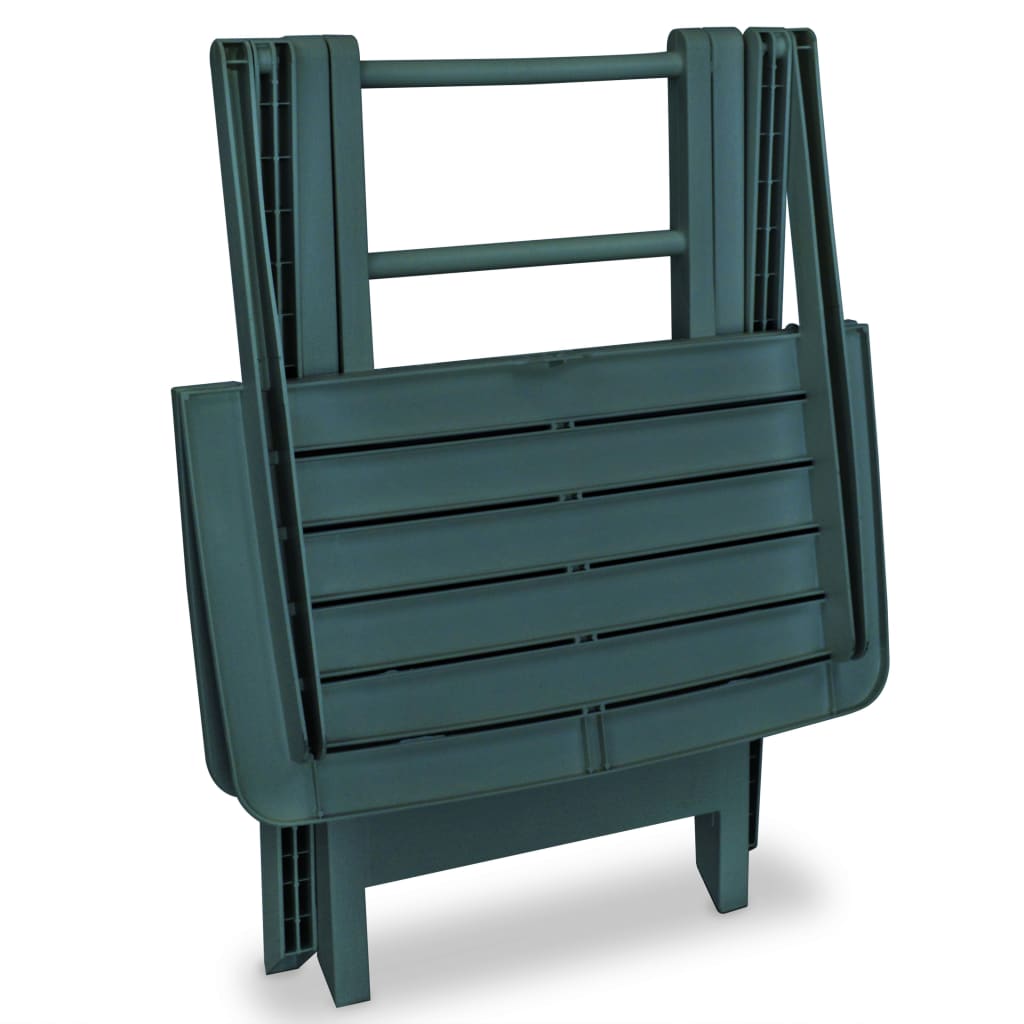 Ensemble de bistro pliable 3 pcs Plastique Vert - XIOS