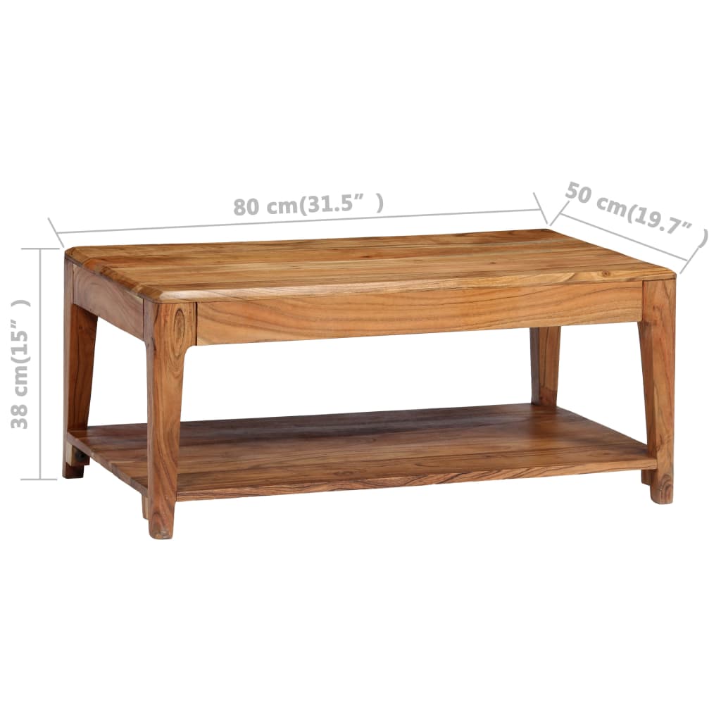 Table basse Bois massif 88x50x38 cm - XIOS