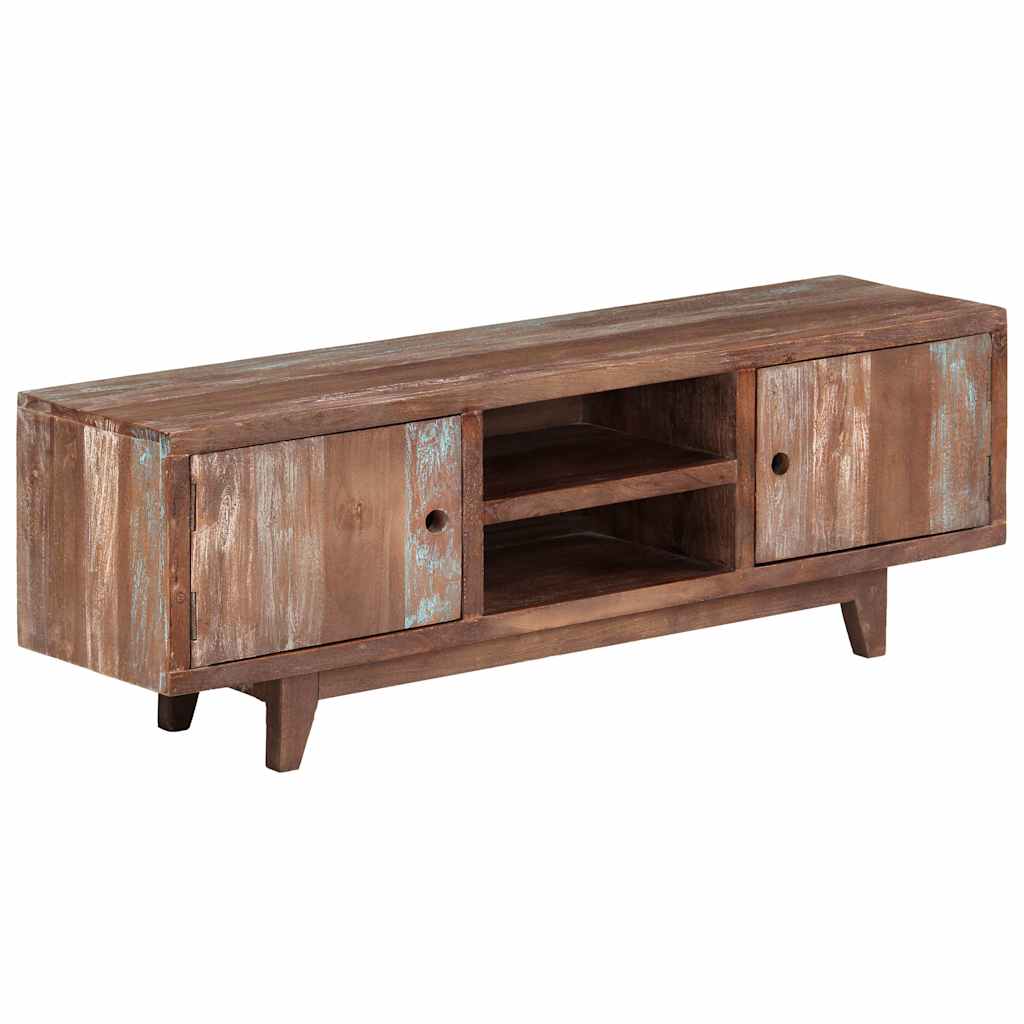 Meuble TV Bois d'acacia massif Vintage 118 x 30 x 40 cm