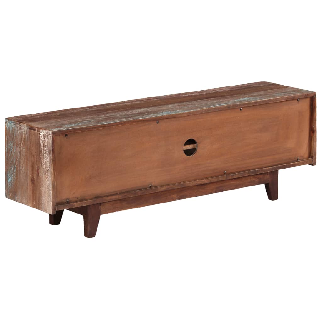 Meuble TV Bois d'acacia massif Vintage 118 x 30 x 40 cm - XIOS