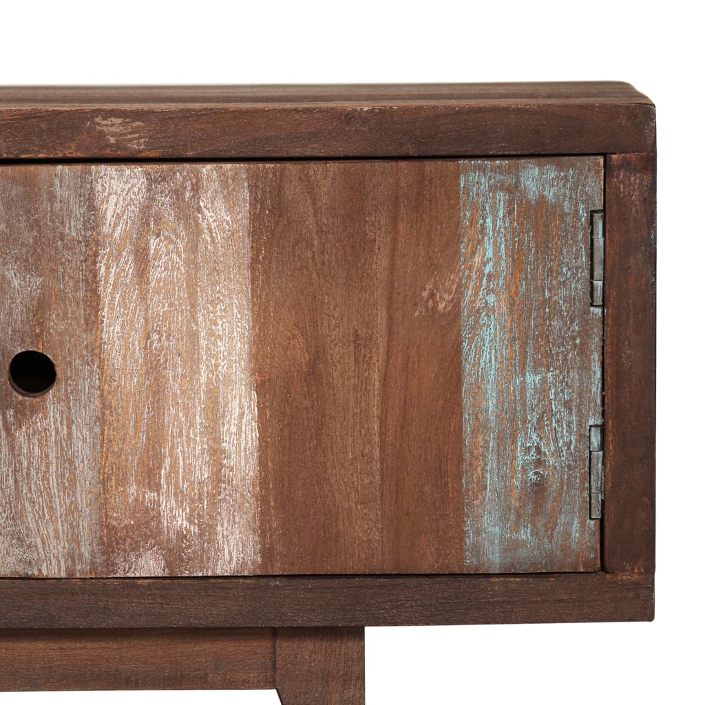 Meuble TV Bois d'acacia massif Vintage 118 x 30 x 40 cm - XIOS