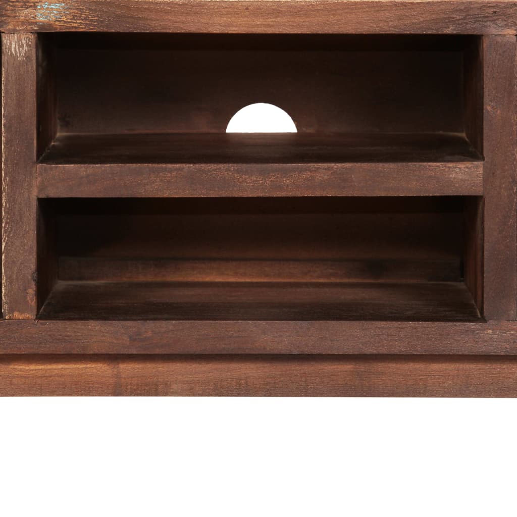 Meuble TV Bois d'acacia massif Vintage 118 x 30 x 40 cm - XIOS