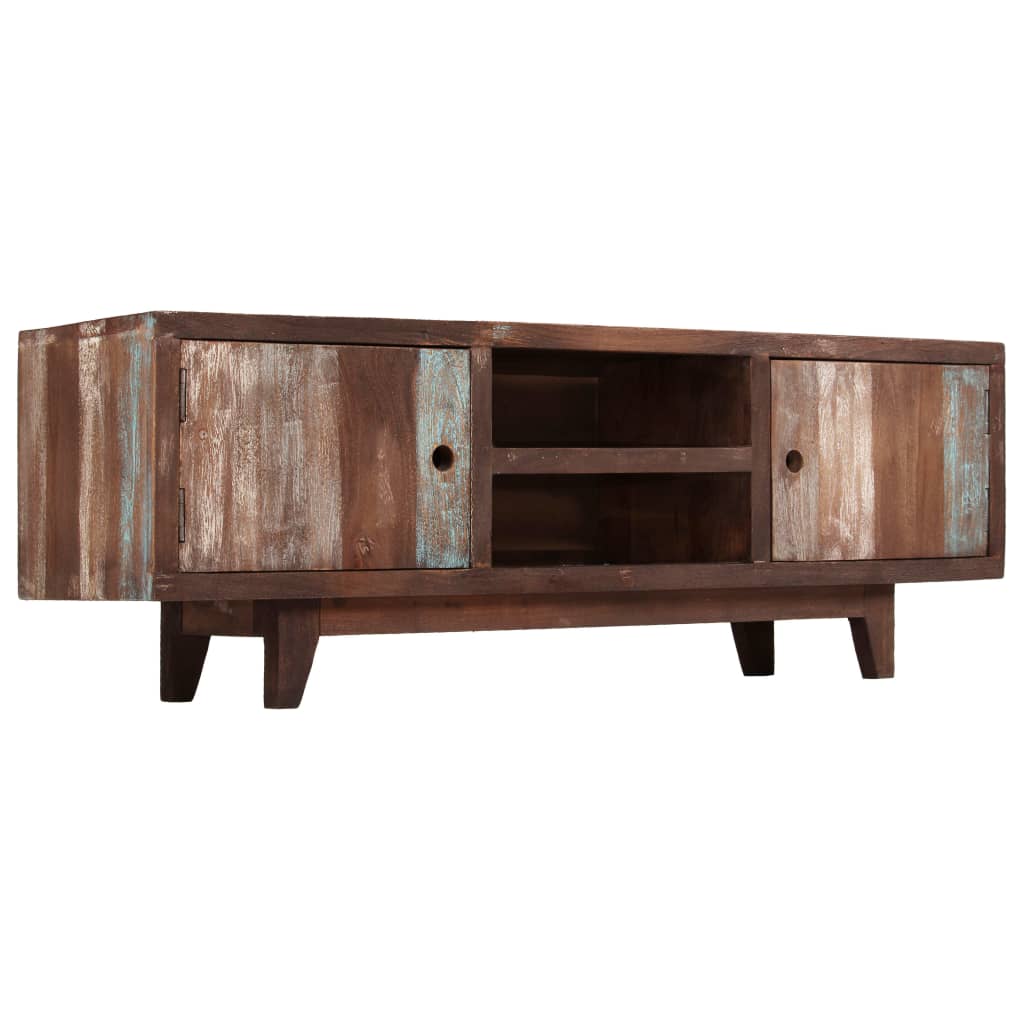 Meuble TV Bois d'acacia massif Vintage 118 x 30 x 40 cm - XIOS
