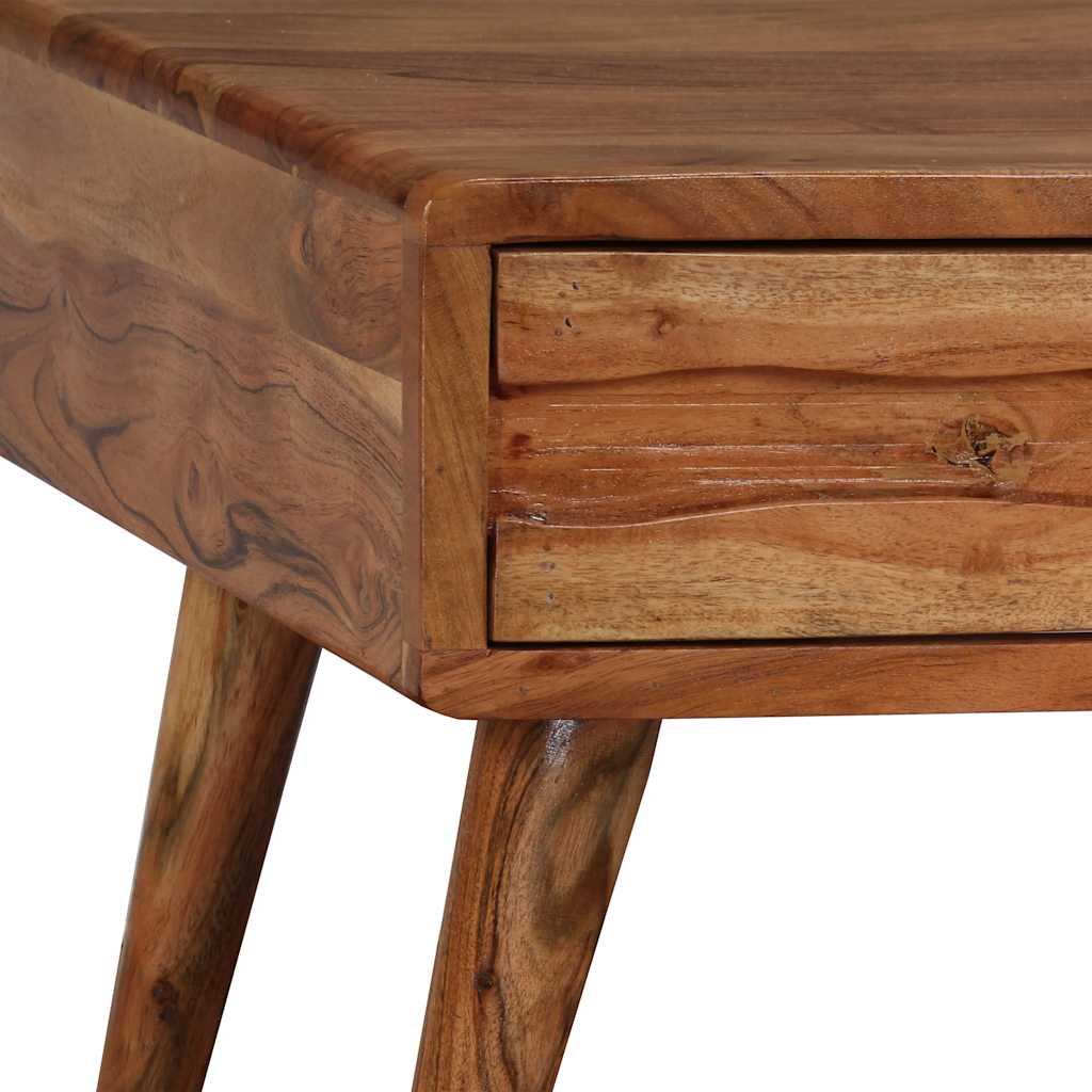 Table basse Bois massif avec tiroir sculpté 100x50x40 cm