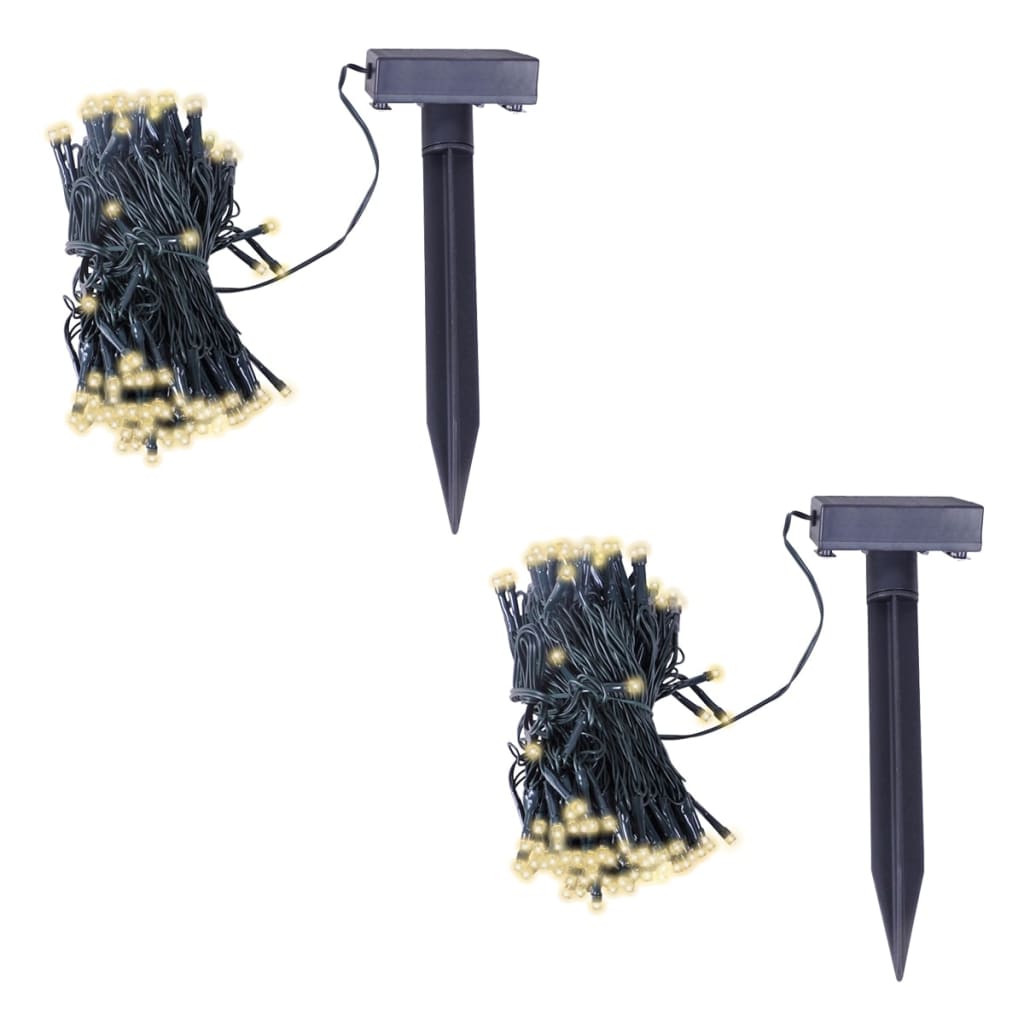Guirlande lumineuse solaire LED 2 pcs Blanc chaud - XIOS