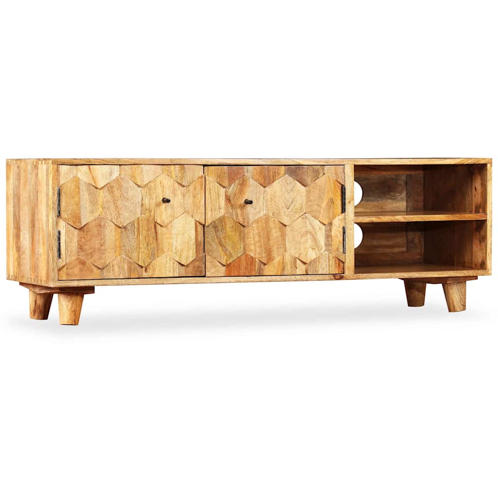 Meuble TV Bois massif de manguier 118 x 35 x 40 cm