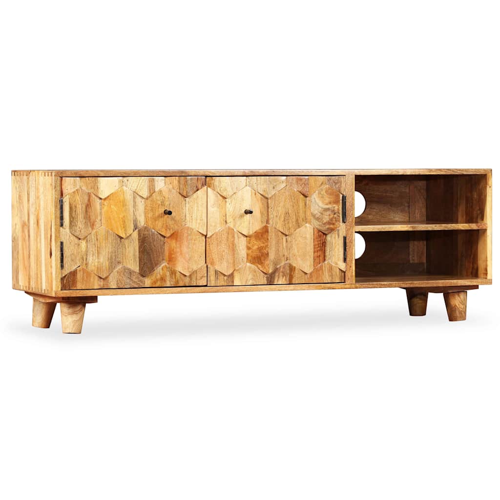 Meuble TV Bois massif de manguier 118 x 35 x 40 cm