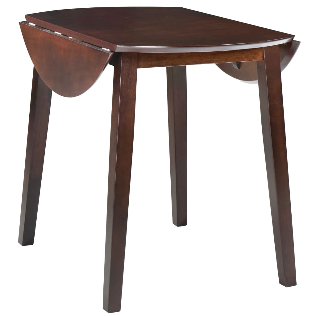 Table de salle à manger ronde à abattant MDF Marron - XIOS