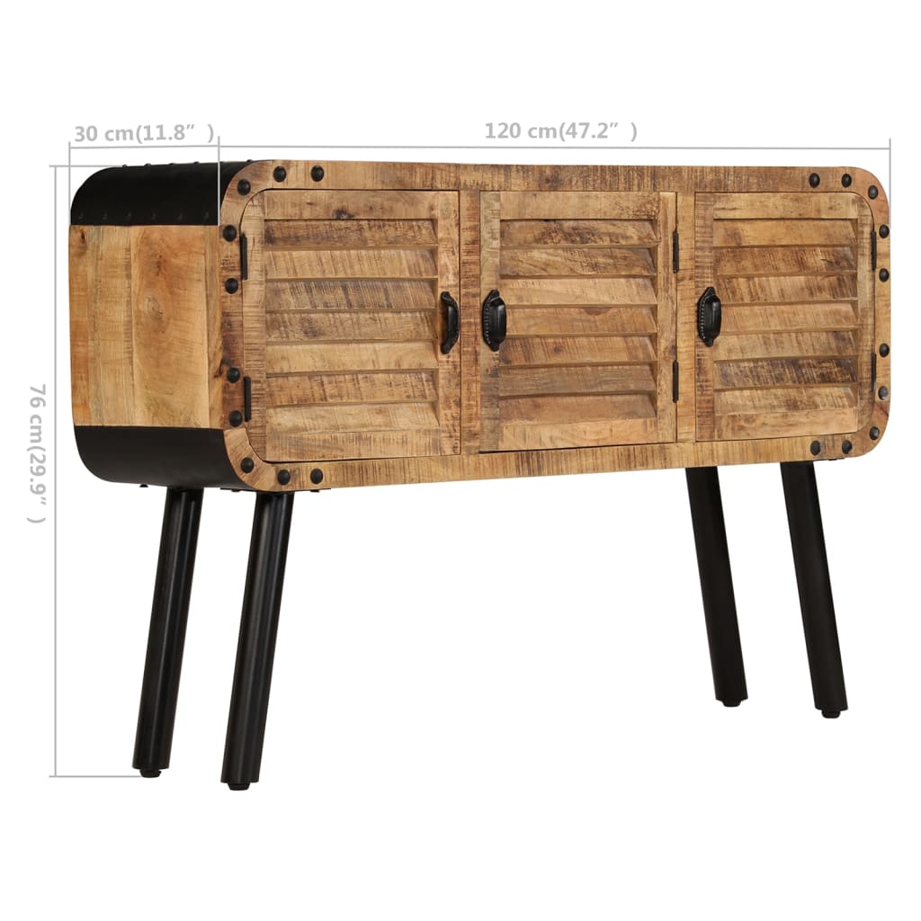 Buffet Bois de manguier massif 120x30x76 cm - XIOS