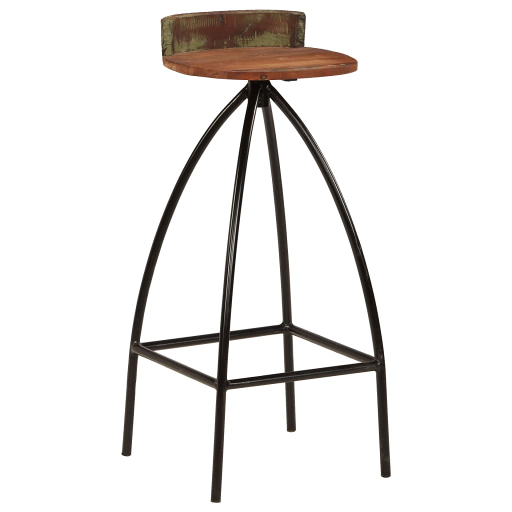 Tabourets de bar lot de 2 bois de récupération massif - XIOS