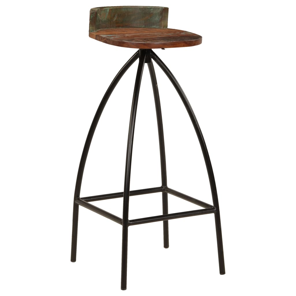 Tabourets de bar lot de 2 bois de récupération massif - XIOS