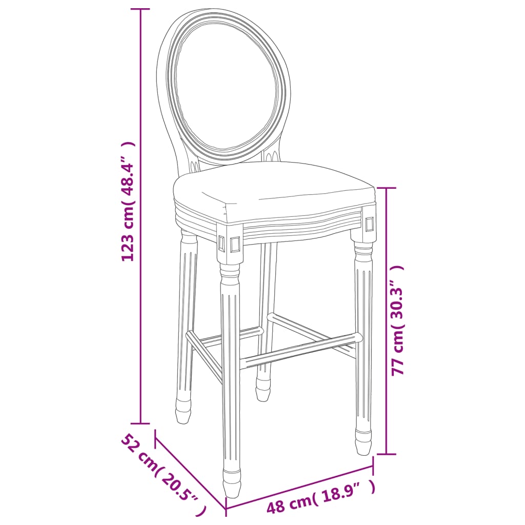 Tabourets de bar lot de 2 blanc lin - XIOS