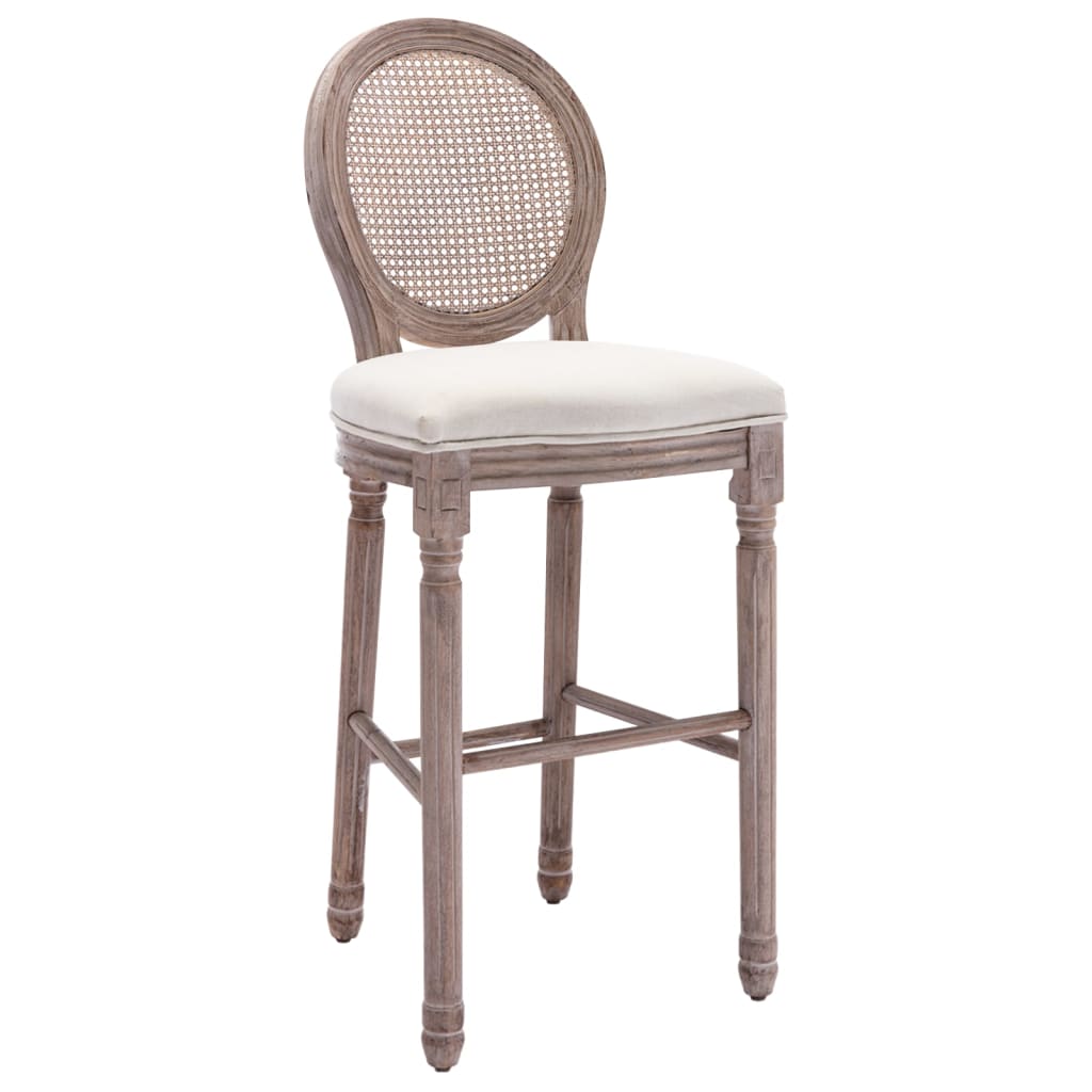 Tabourets de bar lot de 2 blanc lin - XIOS