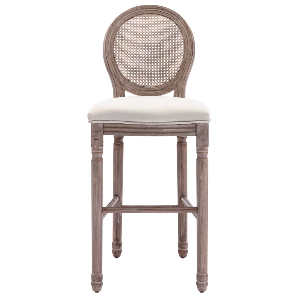 Tabourets de bar lot de 2 blanc lin - XIOS
