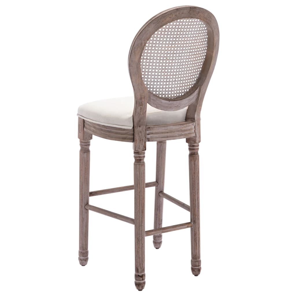 Tabourets de bar lot de 2 blanc lin - XIOS