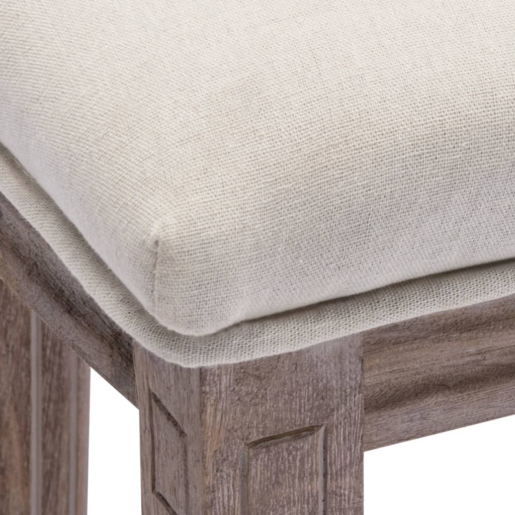 Tabourets de bar lot de 2 blanc lin - XIOS