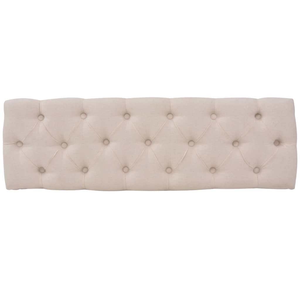 Banc Lin Bois massif 110 x 38 x 48 cm Blanc crème - XIOS