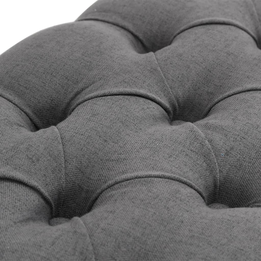 Banc Lin Bois solide 110x38x48 cm Gris foncé - XIOS