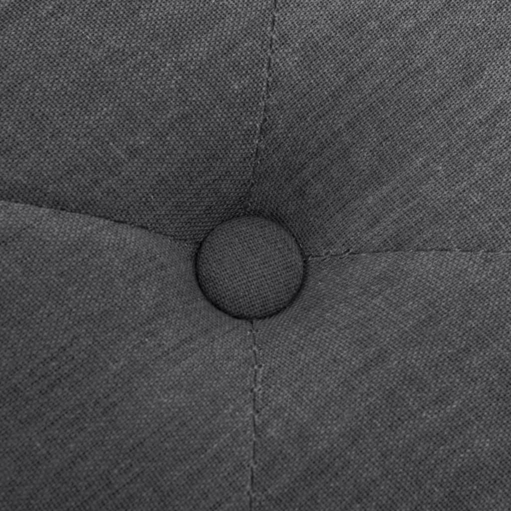 Banc Lin Bois solide 150x40x48 cm Gris foncé - XIOS