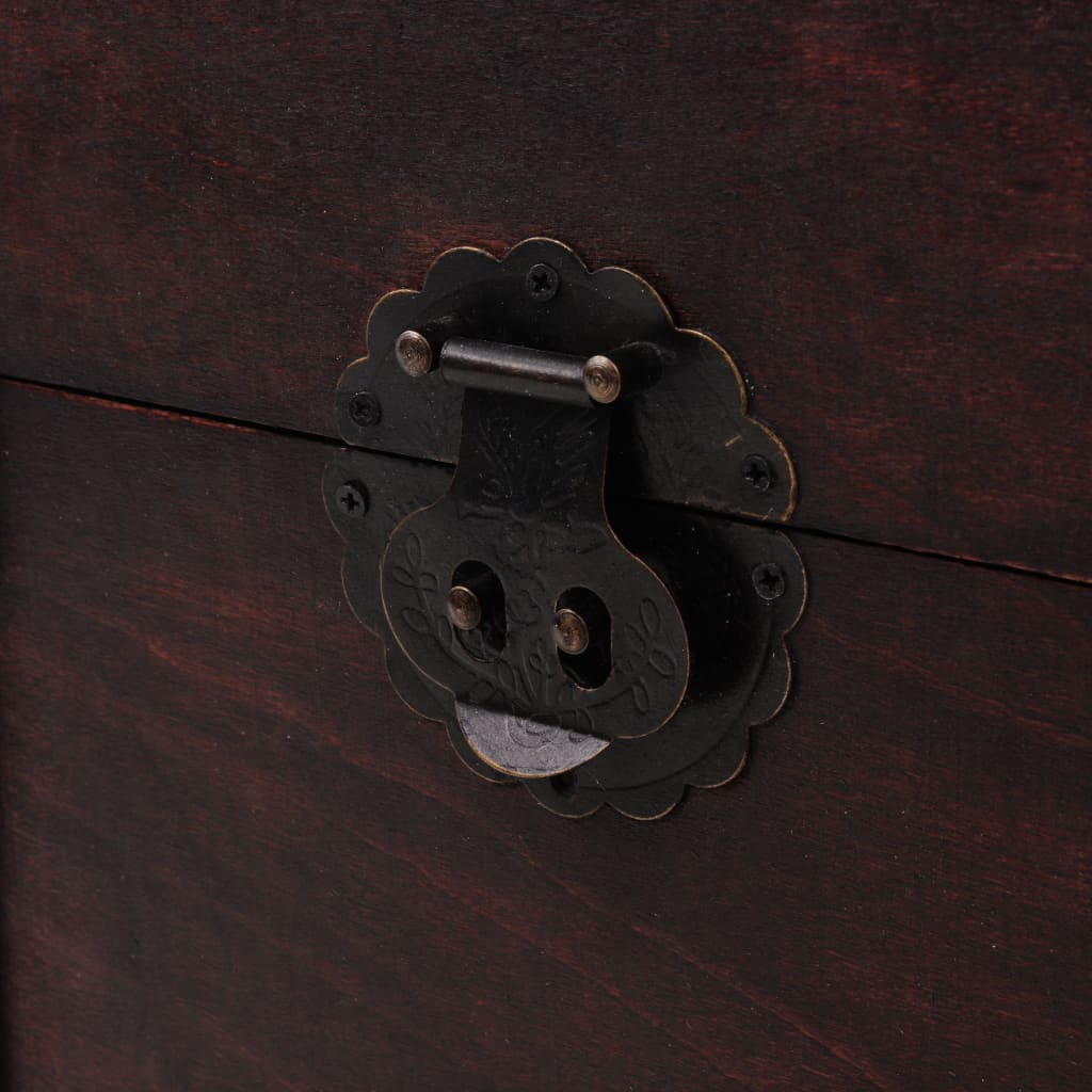 Coffre vintage de rangement bois 66 x 38 x 40 cm