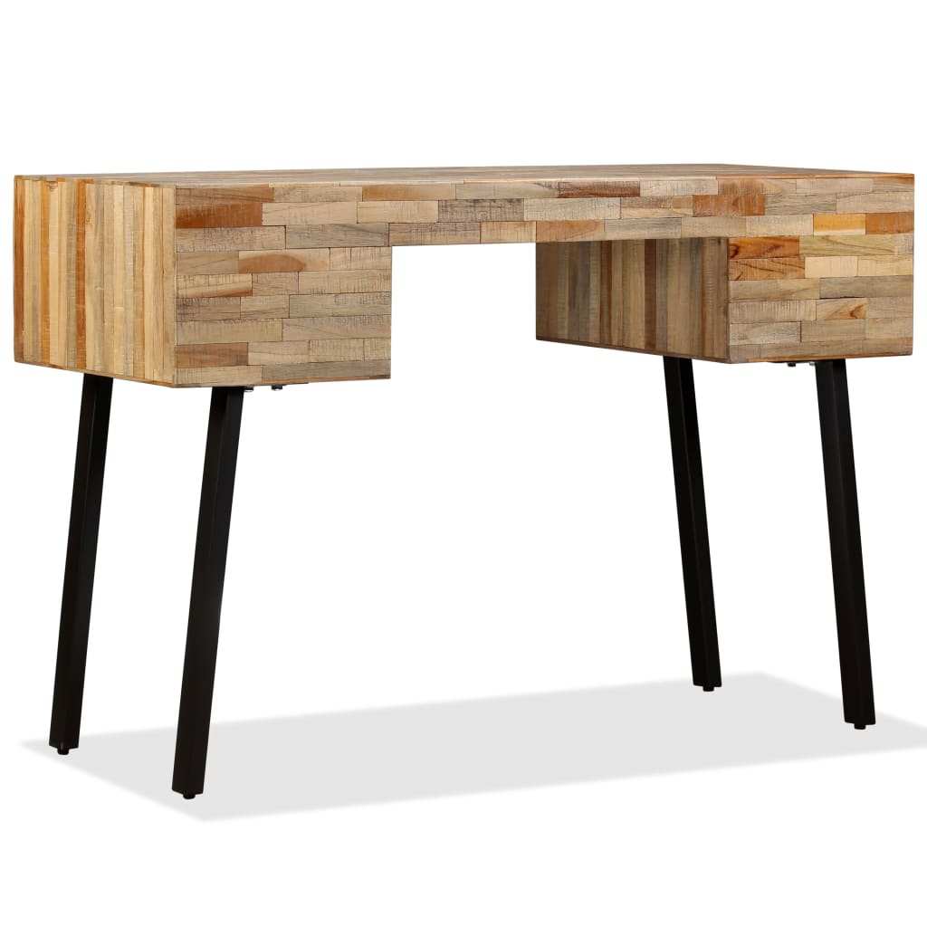 Bureau Teck de récupération massif 110 x 50 x 76 cm - XIOS