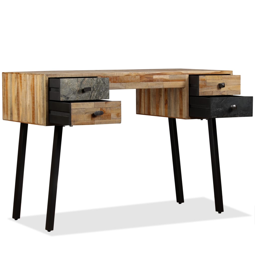 Bureau Teck de récupération massif 110 x 50 x 76 cm - XIOS