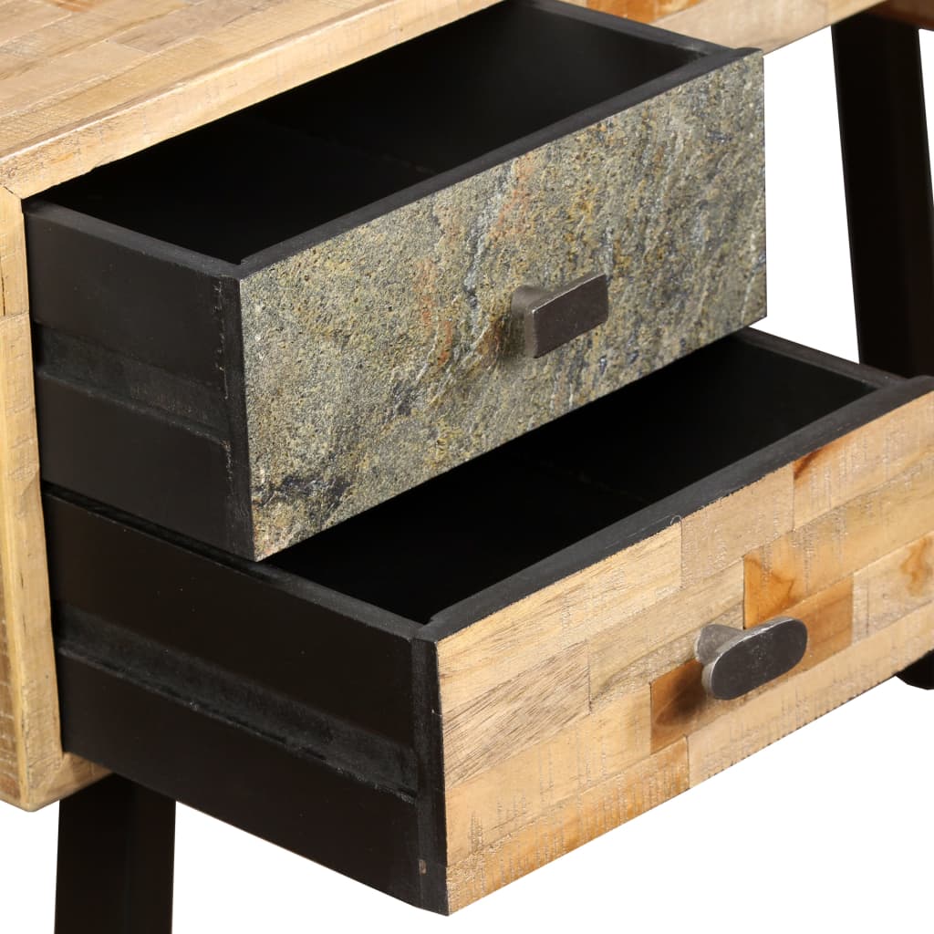 Bureau Teck de récupération massif 110 x 50 x 76 cm - XIOS