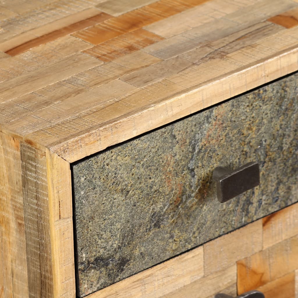 Bureau Teck de récupération massif 110 x 50 x 76 cm - XIOS