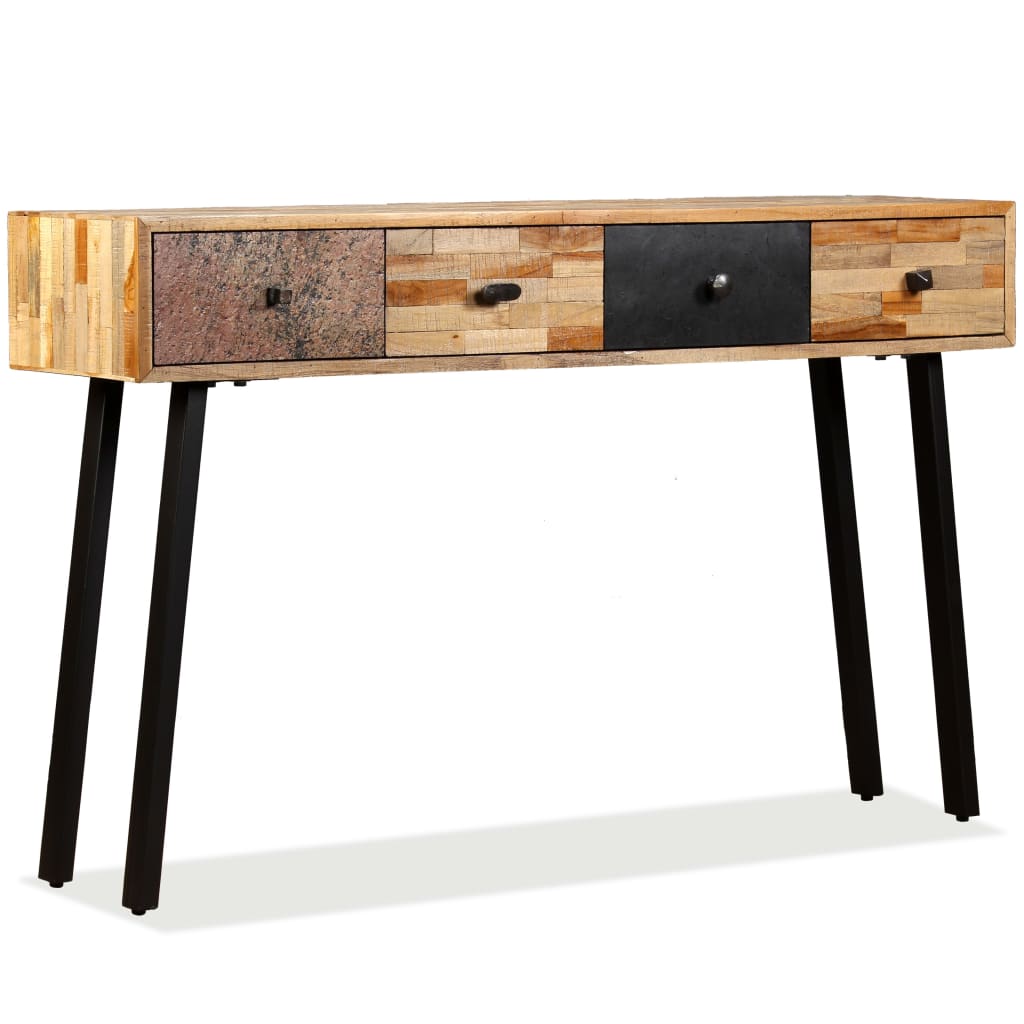 Table console Teck massif de récupération 120 x 30 x 76 cm - XIOS