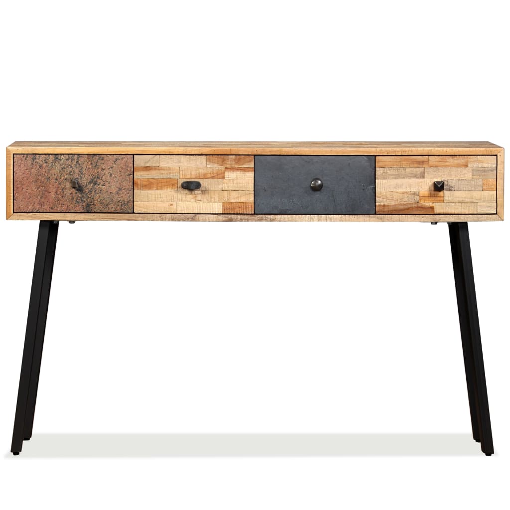 Table console Teck massif de récupération 120 x 30 x 76 cm - XIOS