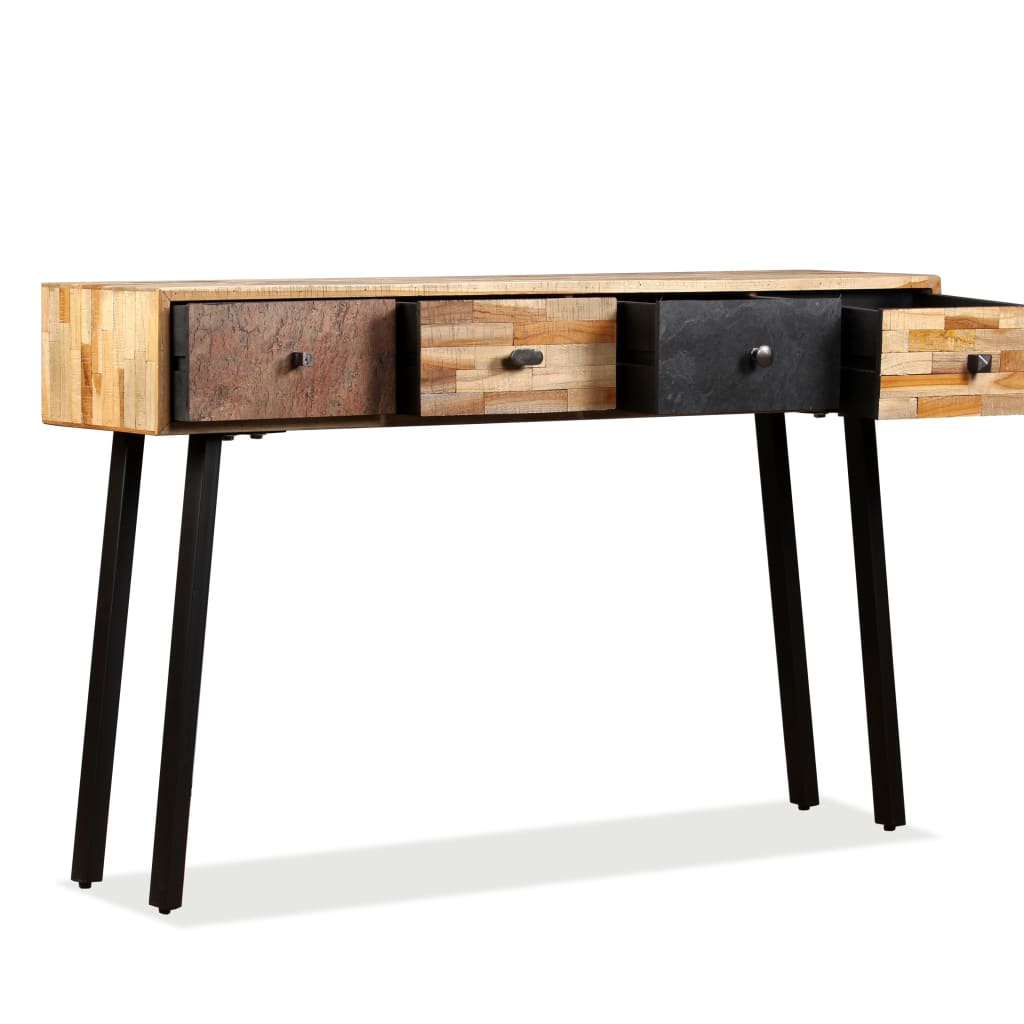 Table console Teck massif de récupération 120 x 30 x 76 cm - XIOS