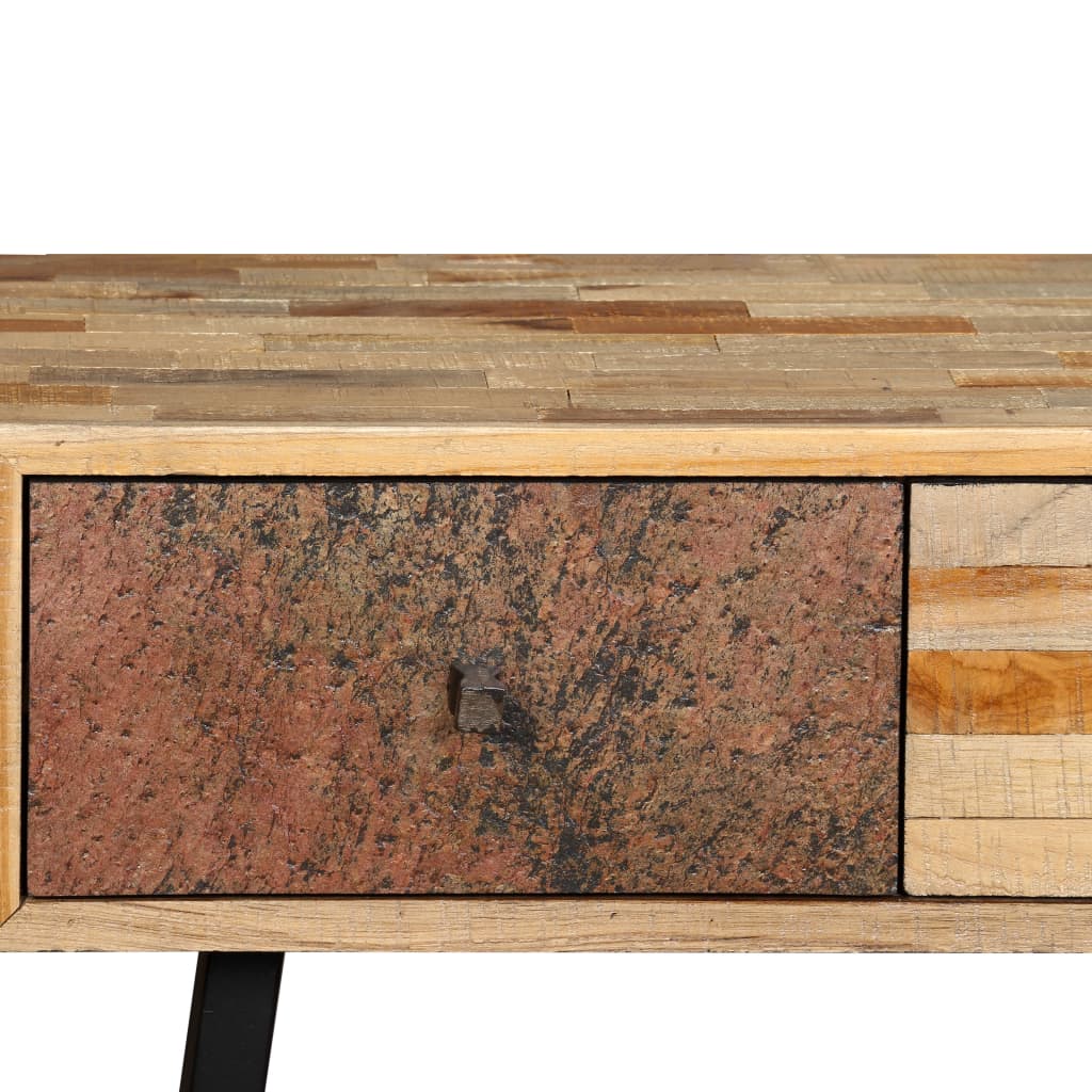 Table console Teck massif de récupération 120 x 30 x 76 cm - XIOS