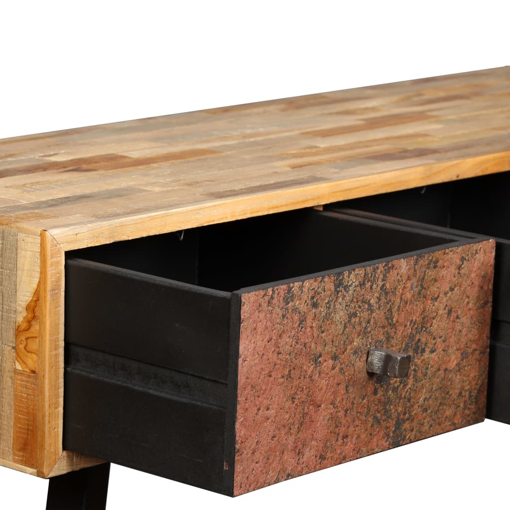 Table console Teck massif de récupération 120 x 30 x 76 cm - XIOS