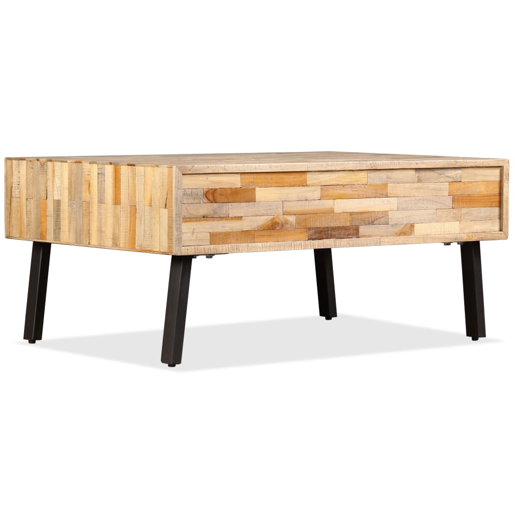 Table basse Teck de récupération massif 90x65x40 cm - XIOS