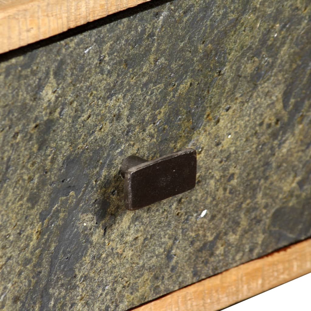 Table basse Teck de récupération massif 90x65x40 cm - XIOS