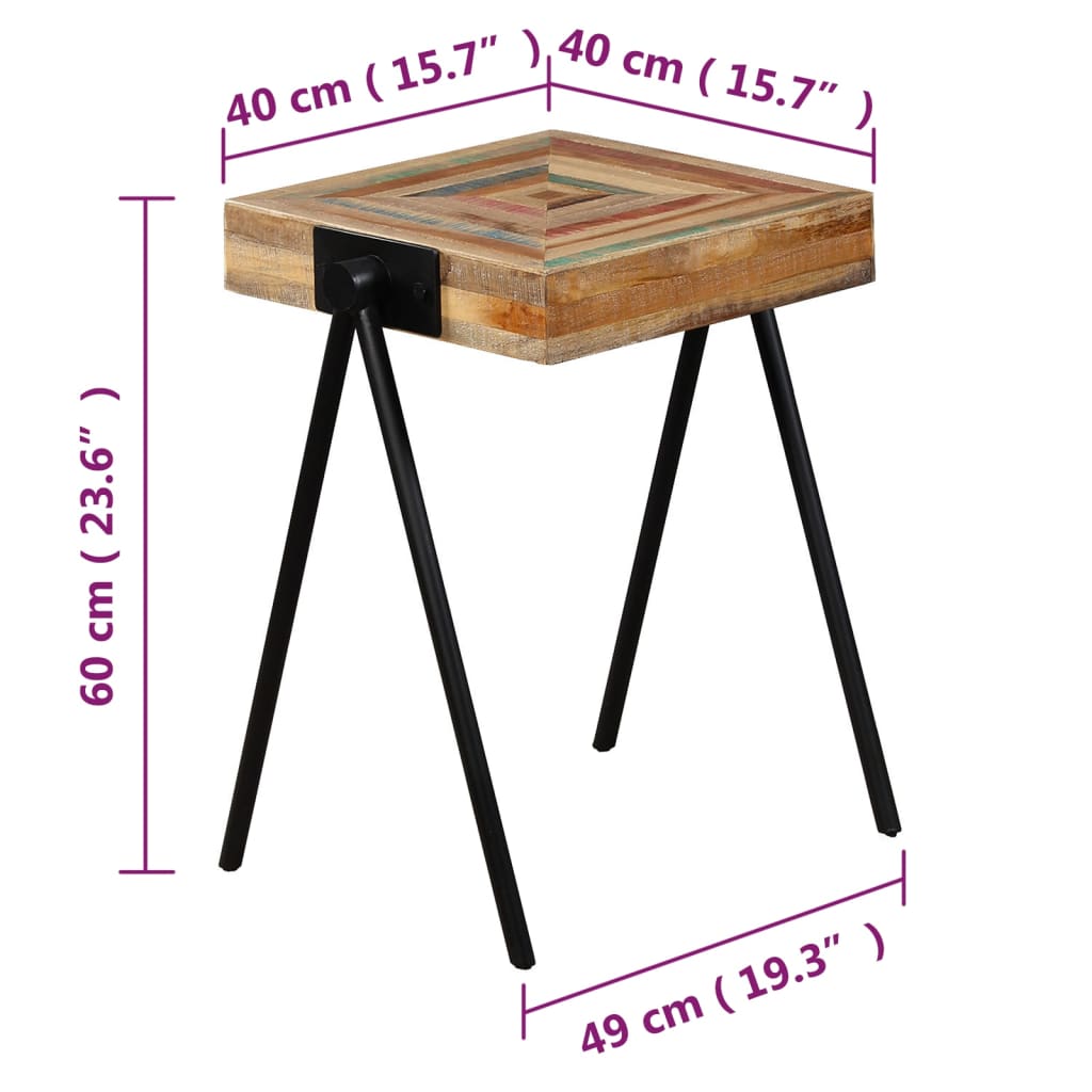 Table d'appoint Teck massif de récupération - XIOS