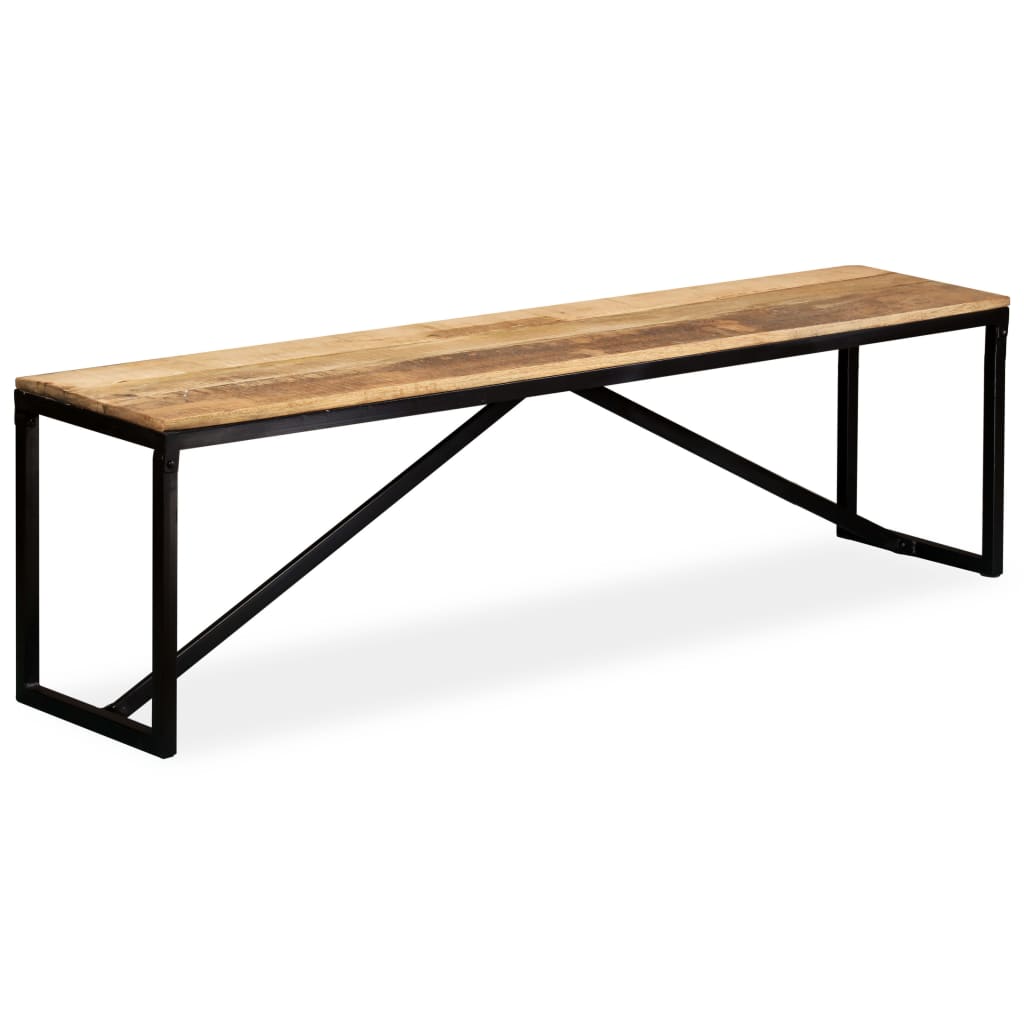 Banc Bois de manguier massif 160x35x45 cm - XIOS