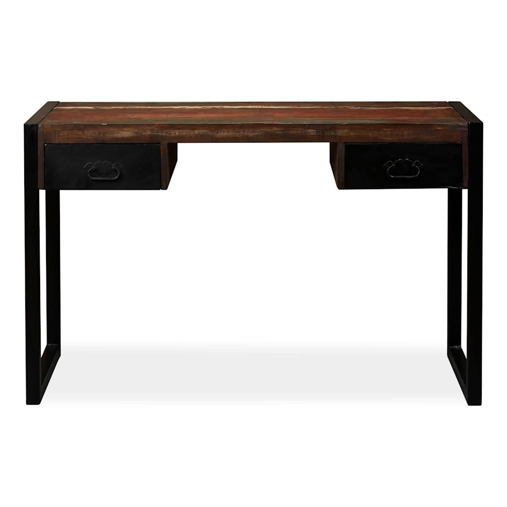 Bureau avec 2 tiroirs Bois de récupération massif 120x50x76 cm - XIOS