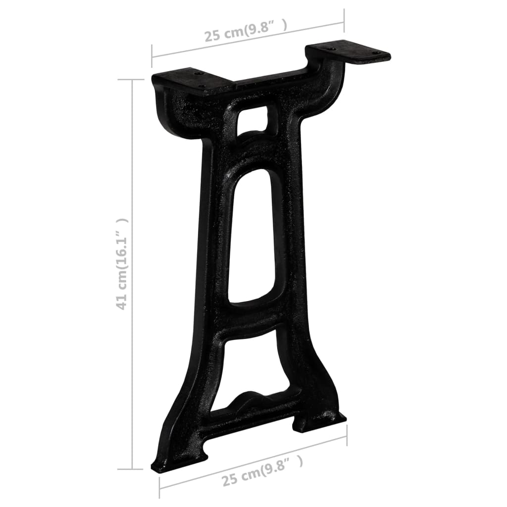 Pied de banc 2 pcs Cadre en Y Fonte - XIOS