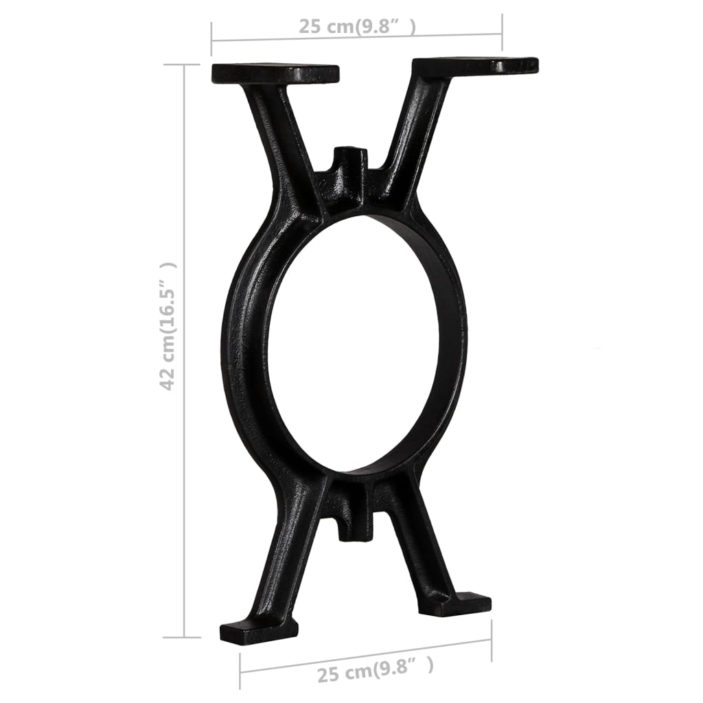 Pied de banc 2 pcs Cadre en O Fonte