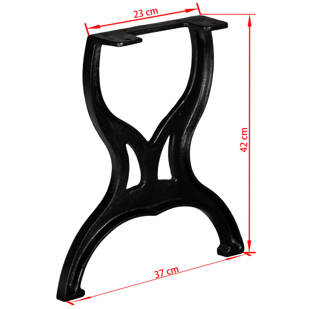 Pied de banc 2 pcs Cadre en X Fonte - XIOS