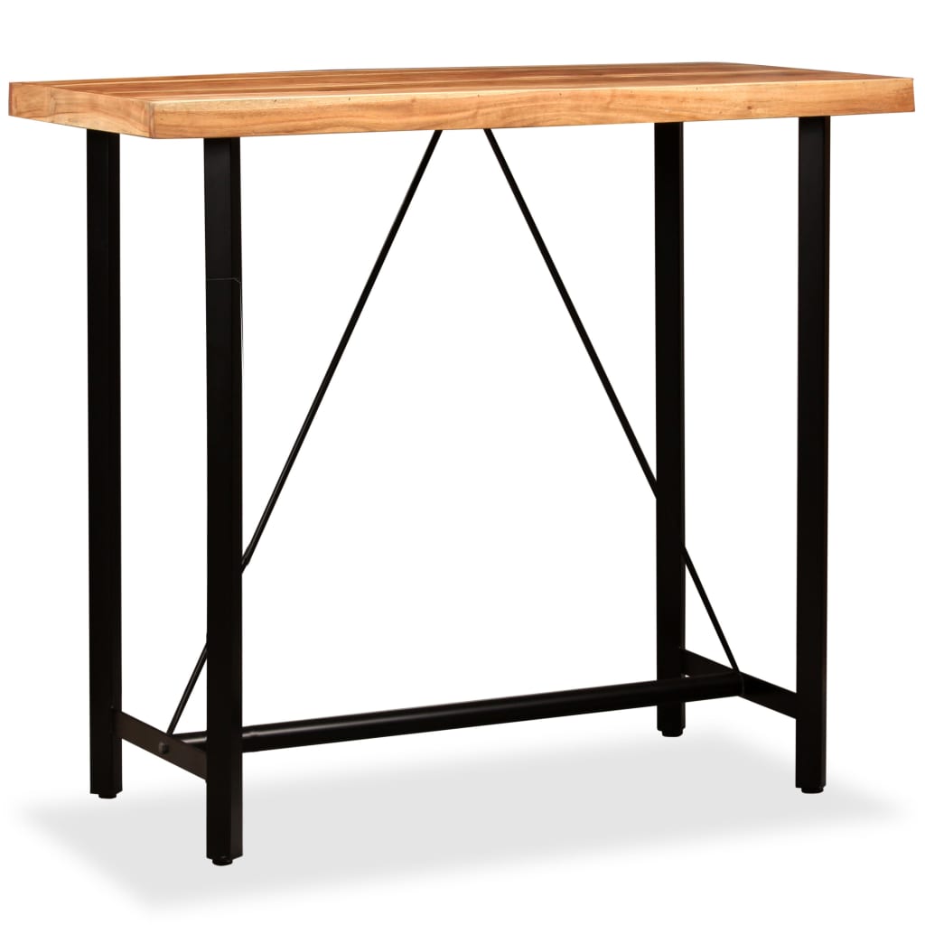 Table de bar Bois massif d'acacia 120x60x107 cm